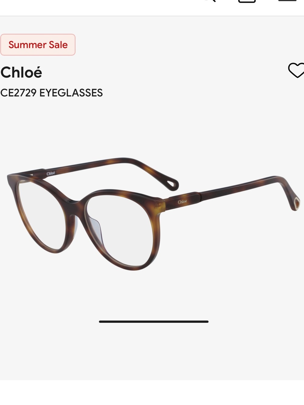 Chloe Optical Frame CE2729 54 17 140 in Brown Tortoise Shell Havana (218)